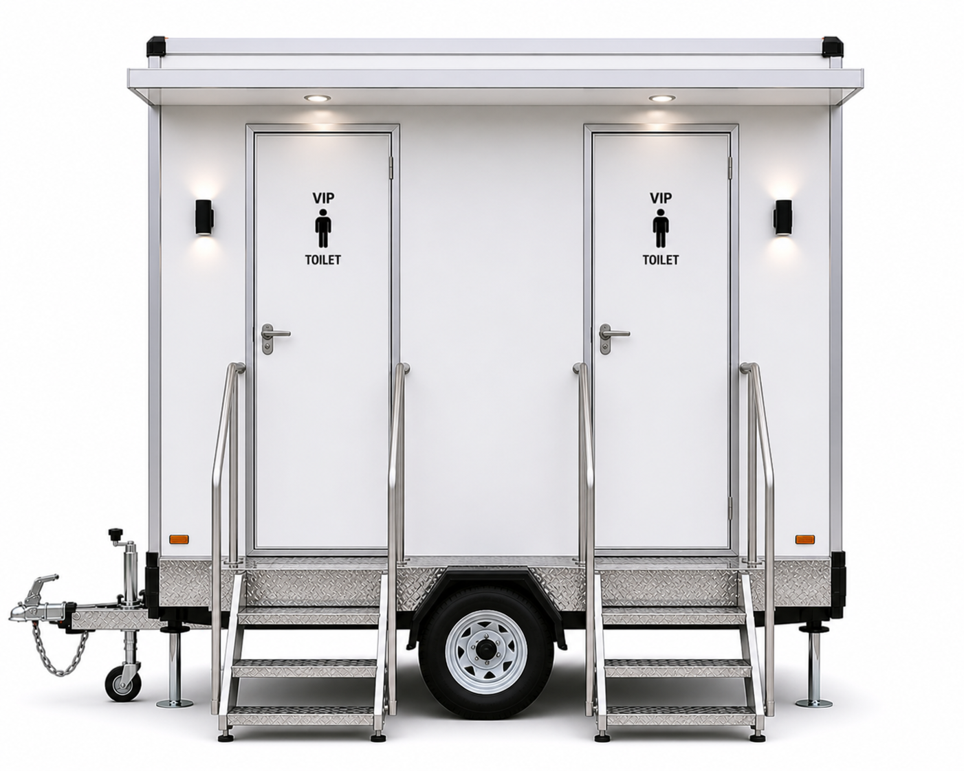 Luxury 2-Door Single Axle Toilet